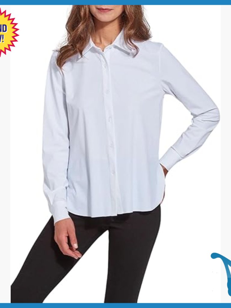 Slim Fit Button Down Shirt, Wrinkle Resistant Microfiber, Long Sleeve